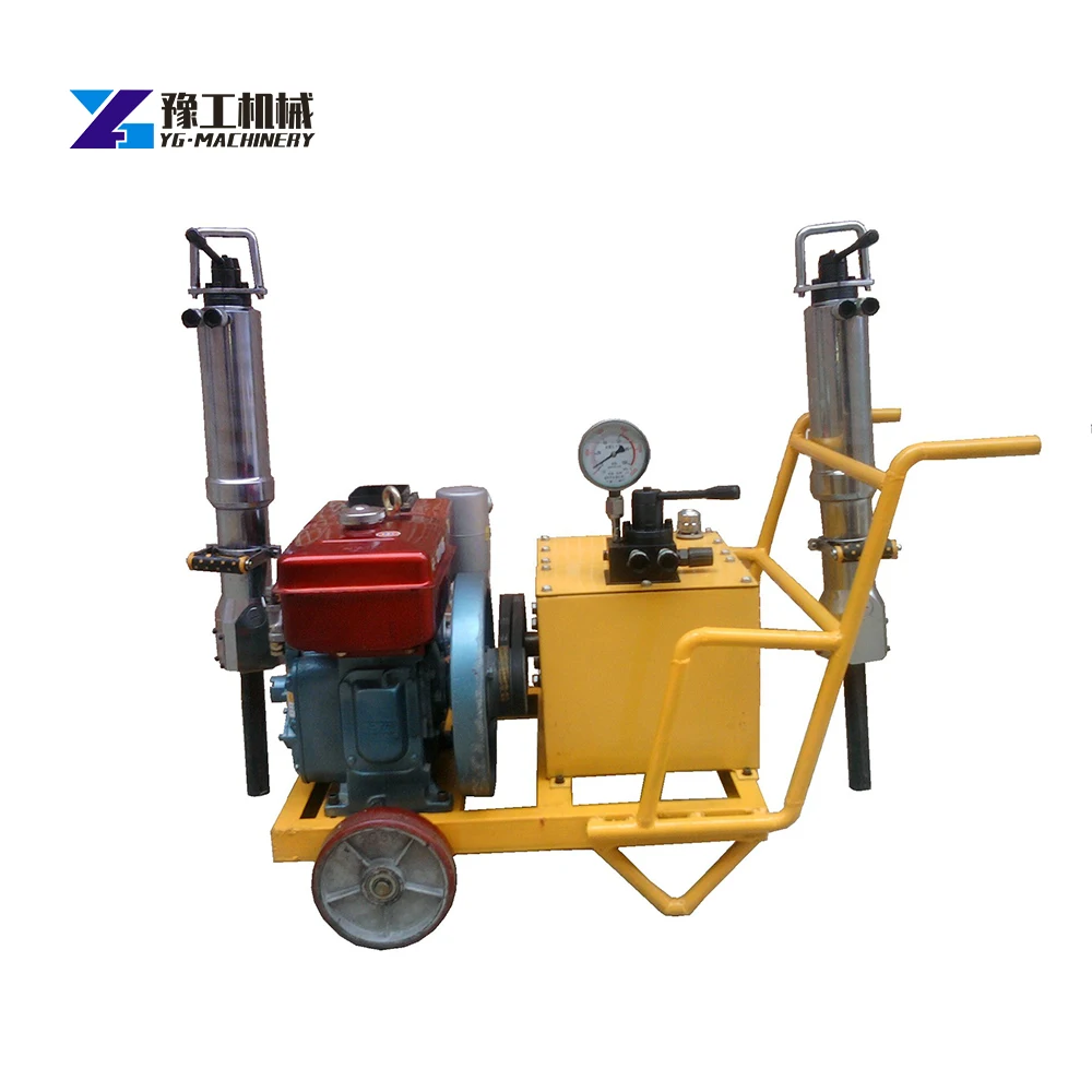 Hydraulic rock splitter machine stone breaking machine in Sri Lanka
