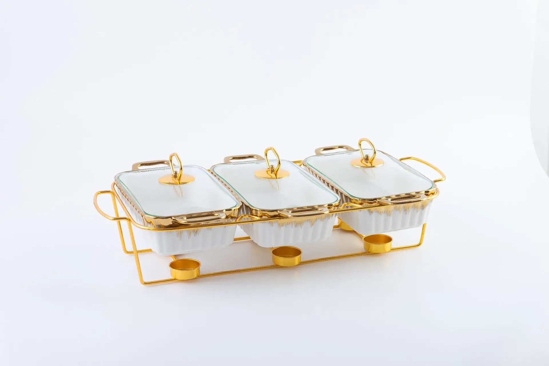 Sample Available Ceramic baking tray household tableware heated soup pot 3pcs baking ware