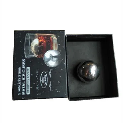 1 упаковка подарочная коробка металлические шарики для льда из нержавеющей стали охлаждающий Камень Многоразовые шарики для виски водка вина охладитель льда камни