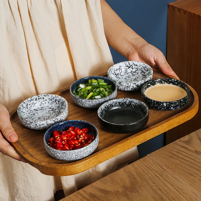 Harmony Wholesales Japanese Style Serving Sish Vegetable Dried Fried Shallots Small Plate Sushi Ceramic Soy Sauce Dish