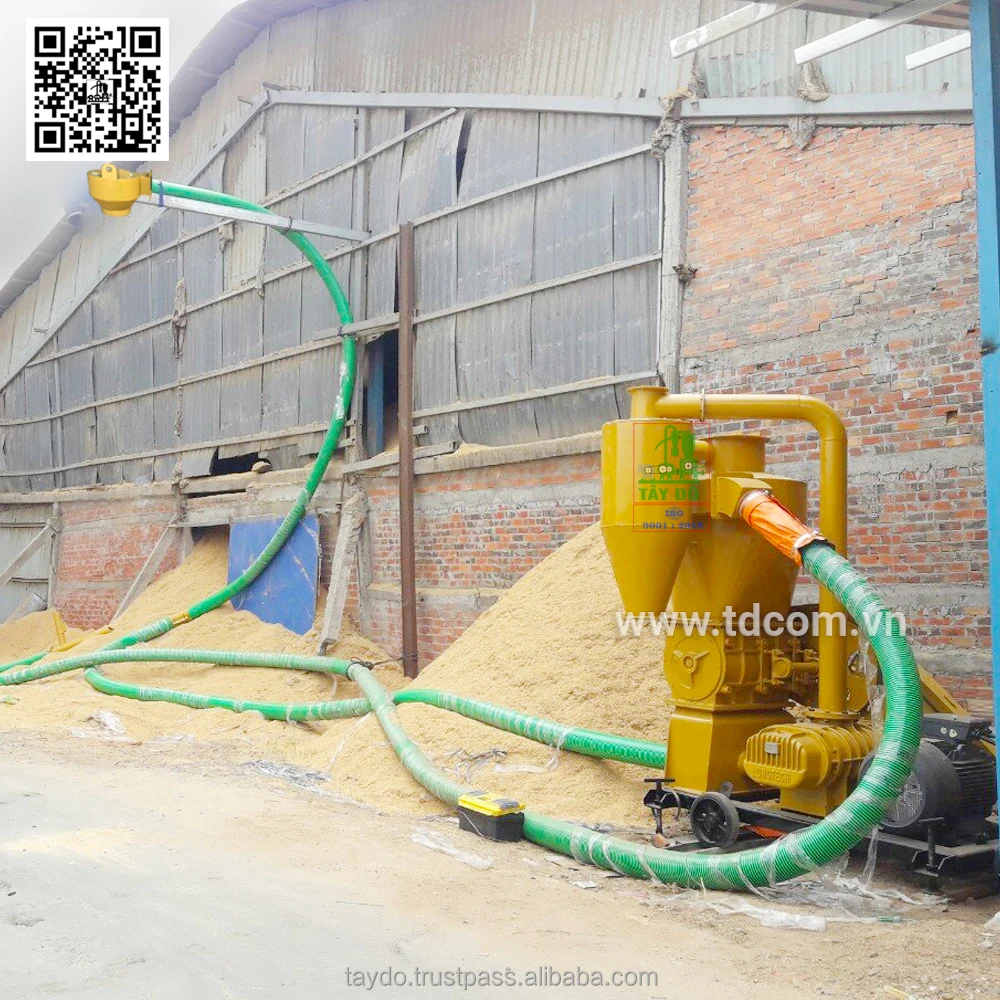 Высококачественная пневматическая конвейерная машина с рисовой шелушкой, материал от склада до лодки, экономия труда