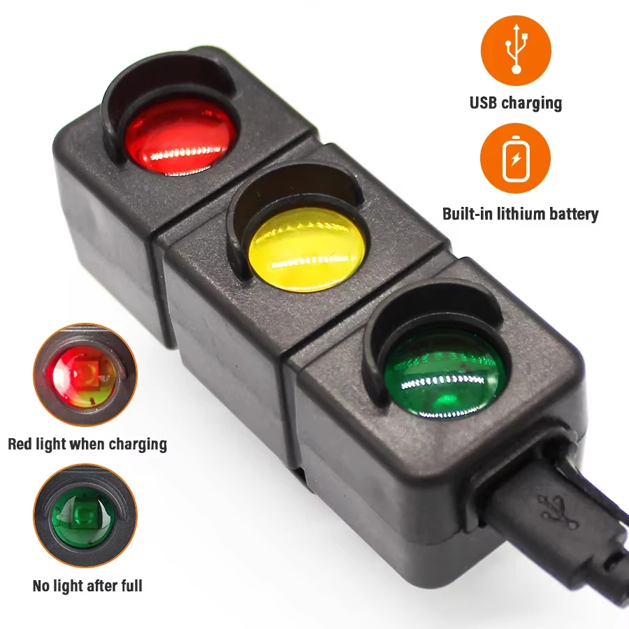 Red Yellow Green 3 Color Bike Taillight Rear Light Waterproof USB Rechargeable 7 Modes Night Riding Back Bicycle Lights