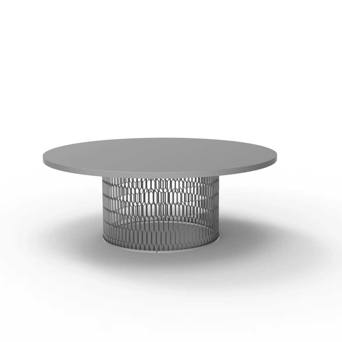 Outdoor Furniture K/D Design Garden Patio Hotel Cruise Resort Villa HPL Board Mesh Aluminum Coffee Table