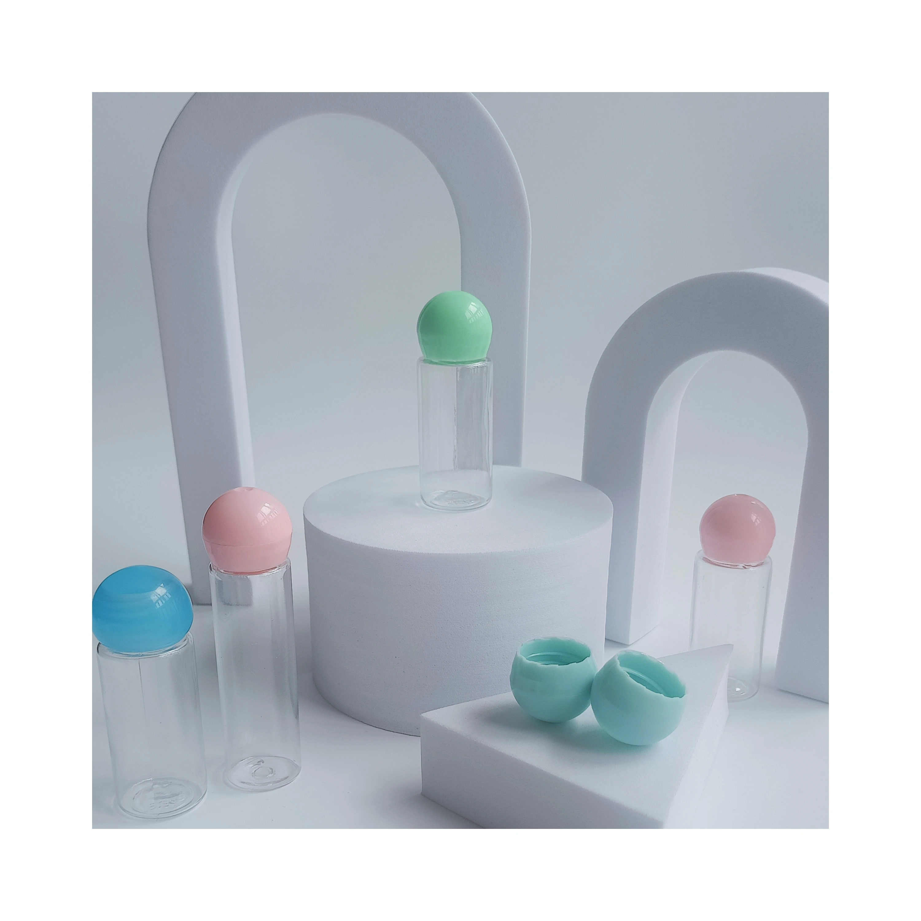 Recyclable Factory Direct 18mm Colorful Globular Screw Plastic Cap for Bottle