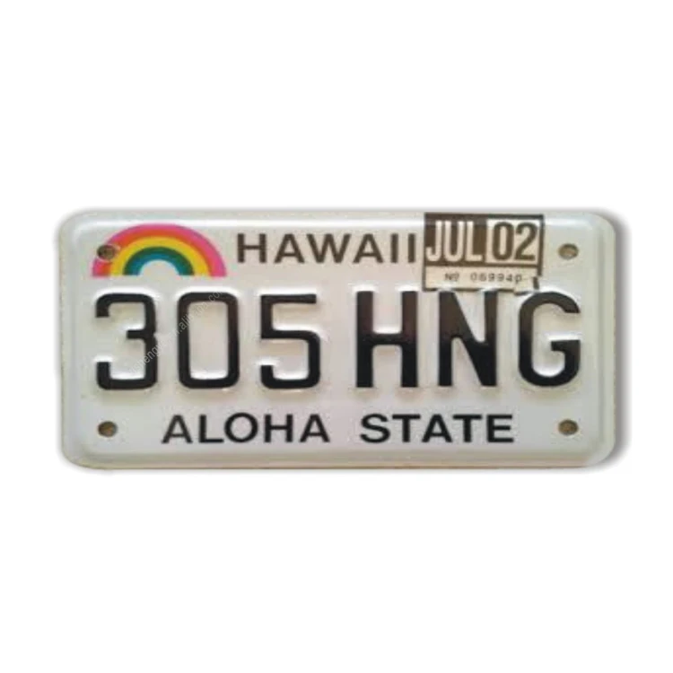 Decorative custom aluminum american blank car number plates