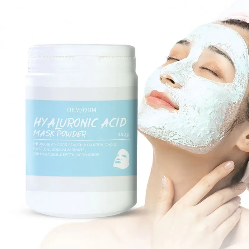 XBY OEM Private Label Wholesale 450g Moisturizing Whitening Facial Mask Chamomile Rose Hyaluronic Acid Jelly Face Mask Powder