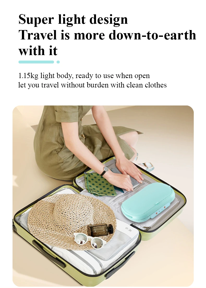 Derrosi HCF-18HG Foldable baby wear ultraviolet sanitizer mini UV disinfection box portable clothes dryer