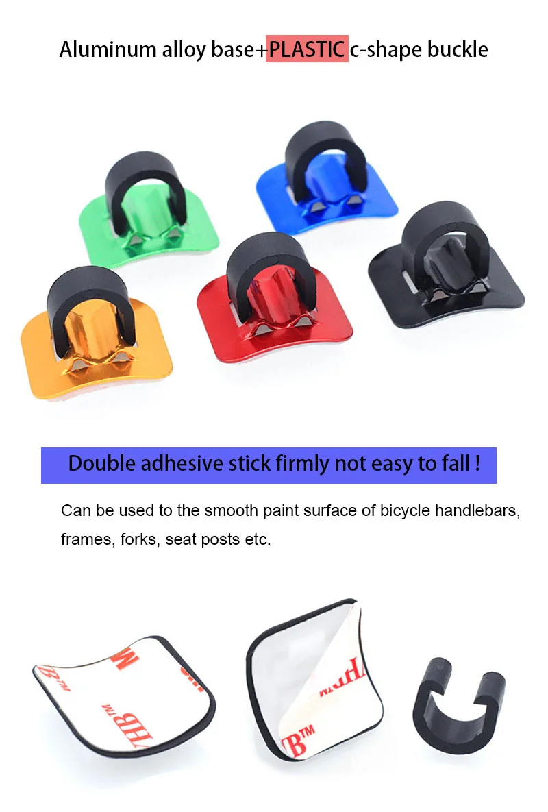 RANAGO 6061 Aluminum Alloy MTB Road Bike Brake Gear Shift Cable Guider Wire tubing Clamp Outdoor BMX Cycling Bicycle Cable Clips