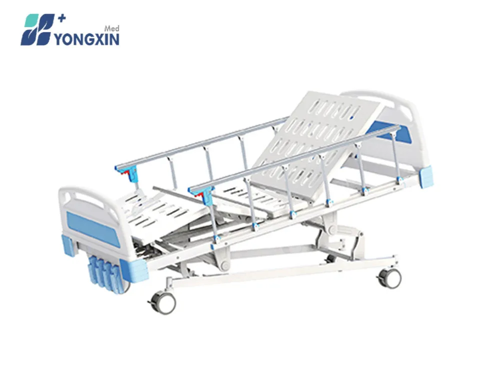 3-crank Cheap ABS Siderail Mechanical Medical Furniture bed manual hospital bed