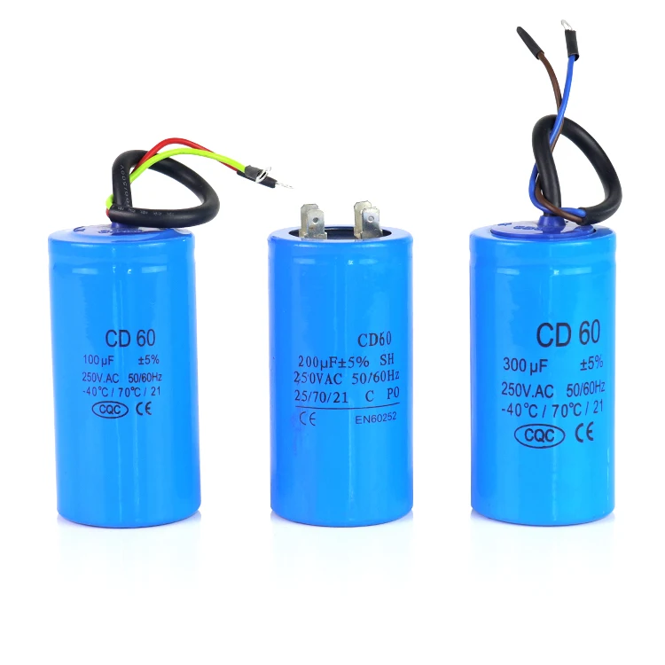 China made CD60 250uf ac motor starting capacitor 20uf 40uf 100uf 120uf
