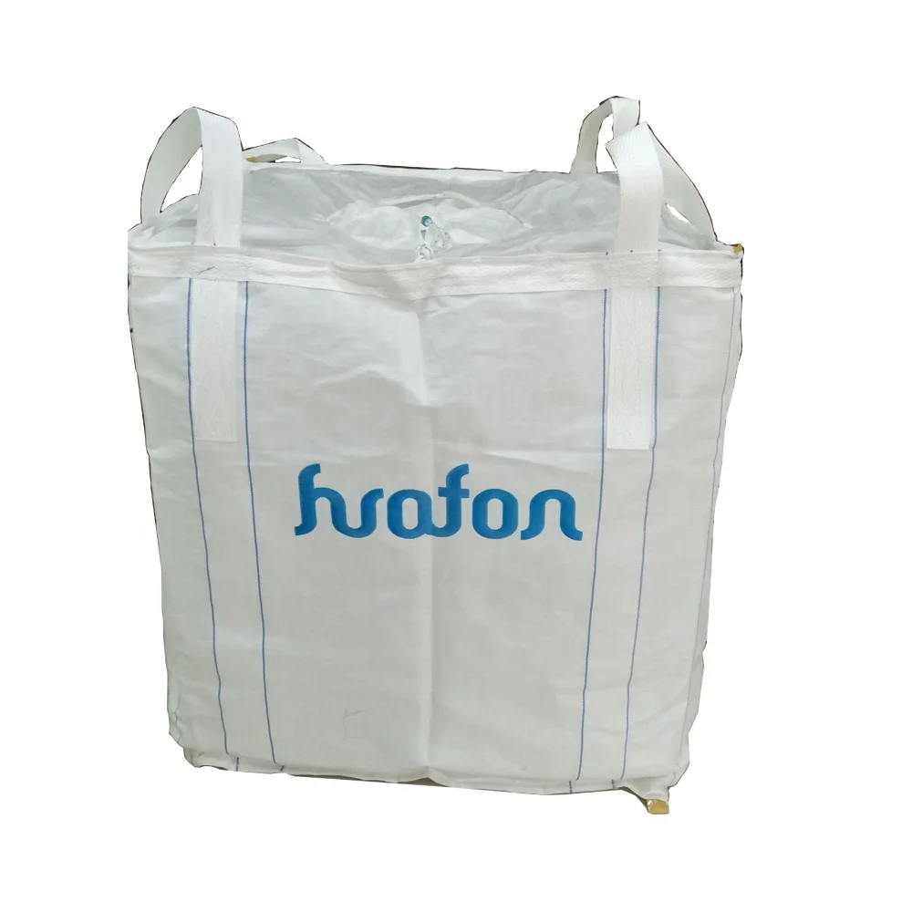 
China plastic PP FIBC big recycle jumbo bag 500kg 1000kg 1500kg 2000kg portable flour pp woven bag 
