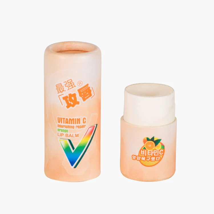 Custom Roll up Round Stick Tube for Lip Balm Packaging Biodegradable Custom Printing Twist up Lip Balm Paper Tube
