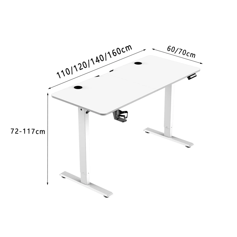 High Quality Ergonomic Electric Rising Desk Steel Height Adjustable Table For Sit To Stand Desk Standing Computer Desk