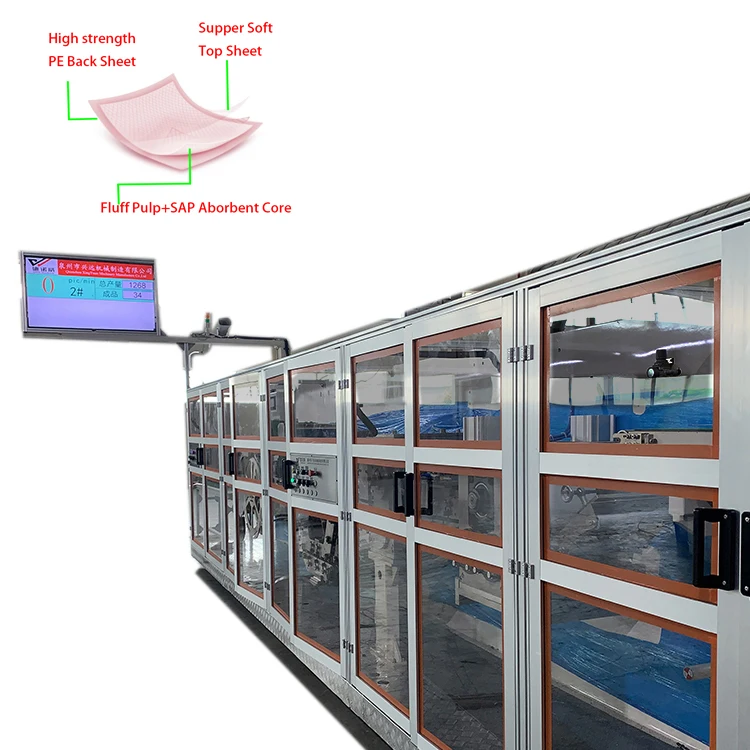 QuanZhouXingYuan Full Automatic Under Pet Bed Pads Making Machine Production Line
