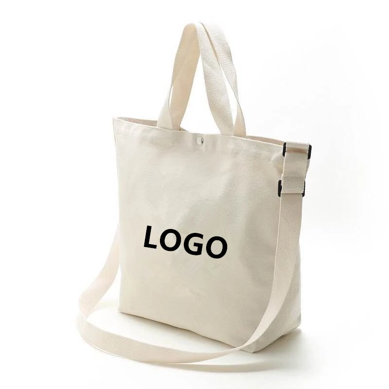 Wholesale Large Crossbody Canvas Tote Bags with Custom Printed Logo