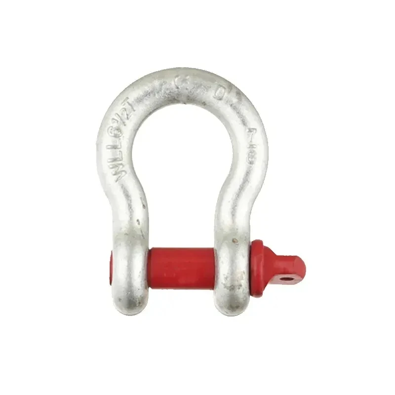 G209 US Type 5/8 Inch Carbon Steel Bow Shackles 3.25 Ton Galvanized Steel Forged Screw Pin Anchor shackle Rigging