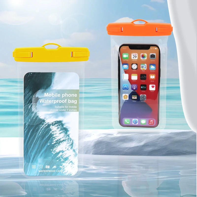 Free Sample Hot Sales Ins Wholesale Transparent Style Waterproof Cell Phone Bag Pouch Case with Lanyard for Outdoor