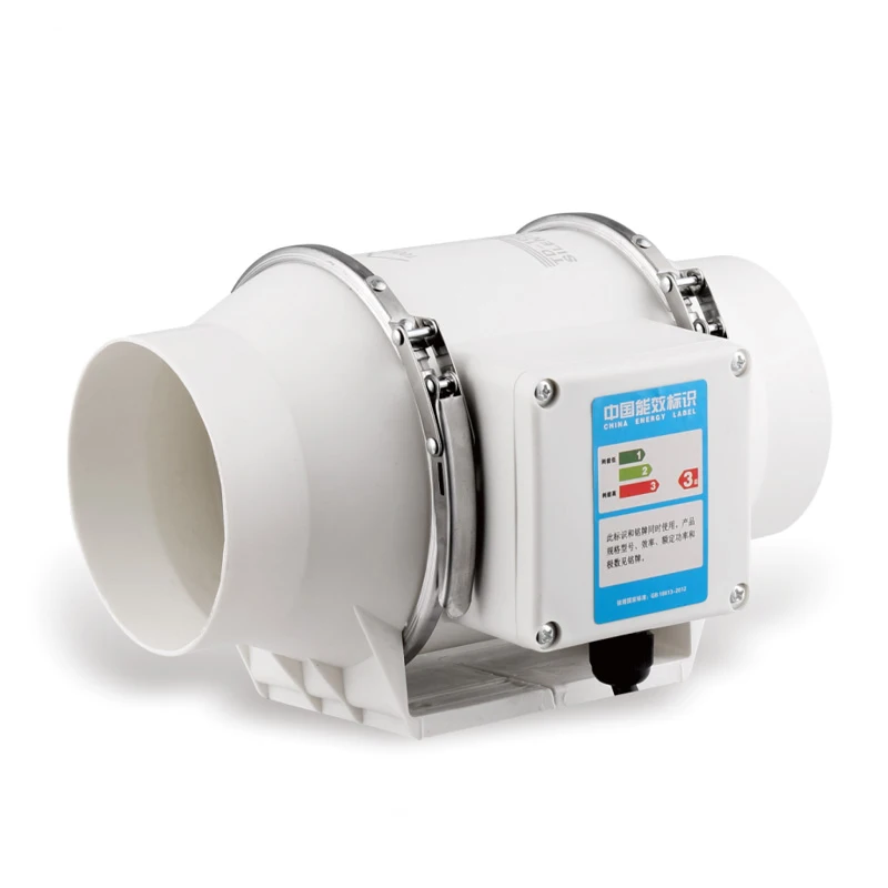 Inline Duct Air Ventilation Extractor Exhaust Fan  Low Noise Energy-Saving Diagonal Flow Booster Pipeline Fan for Household