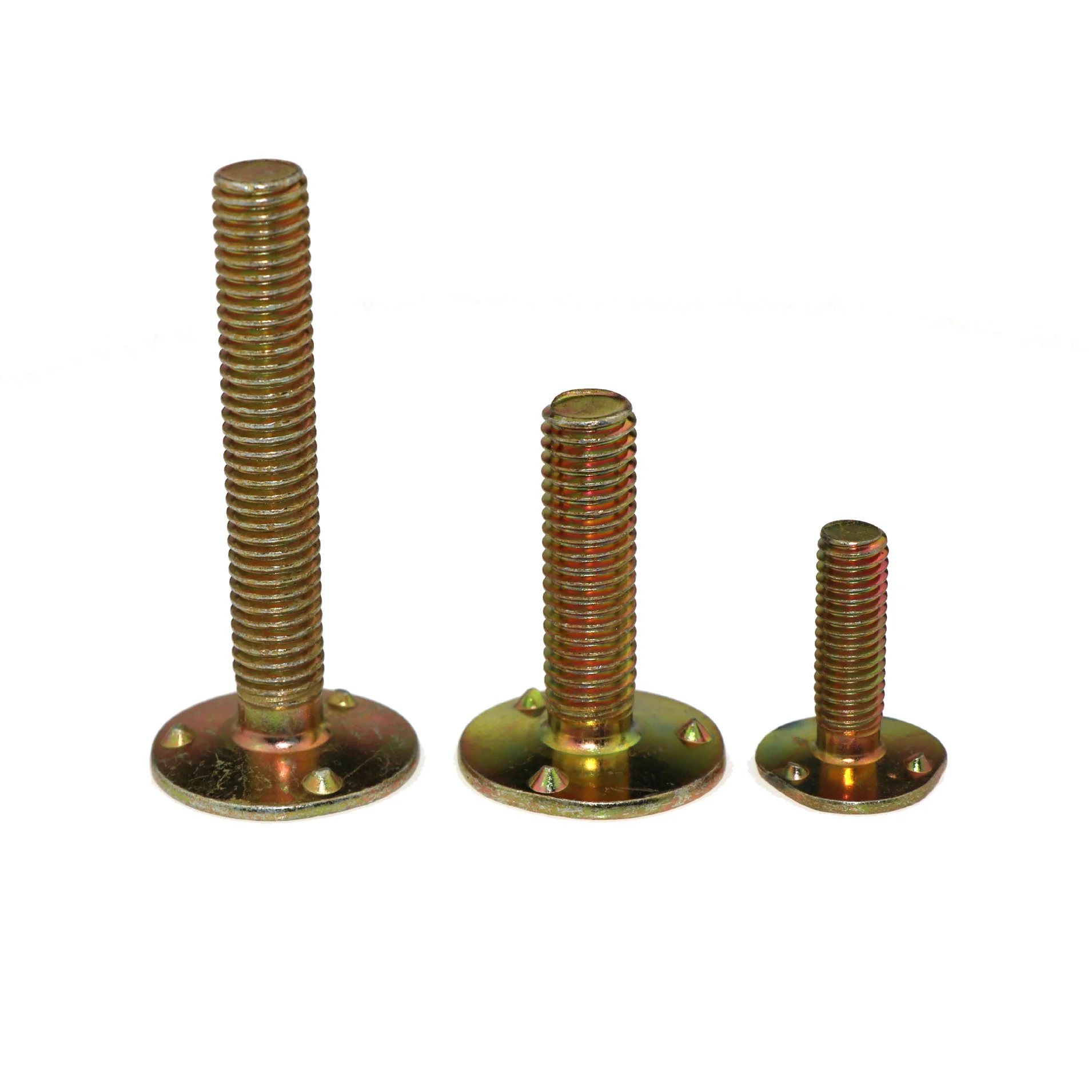 Carbon steel Zinc Plated belt screws fanged elevator bolt with spikes
