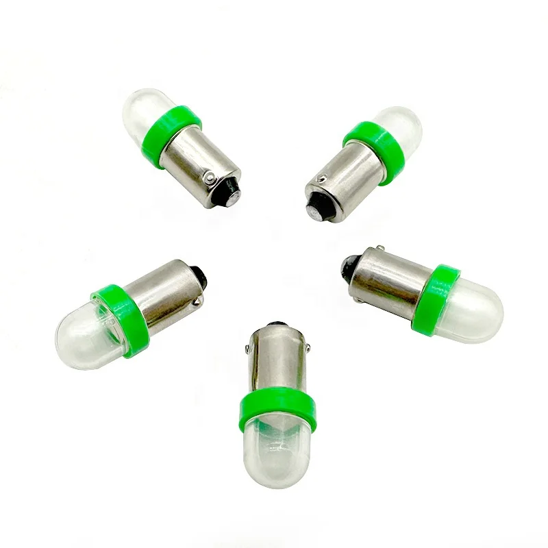 ADT OEM  diameter 10mm clear cover Bayonet anti ghosting 2 Leds 2835 SMD ac 6.3V BA9S #44 Green Pinball Game Machine led bulb