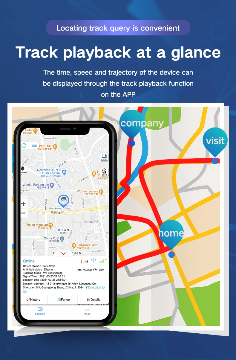 Mini GPS Tracker Security Protection Anti-theft Portable Trackers Precision Locator Anti-Lost Recording Tracking Device