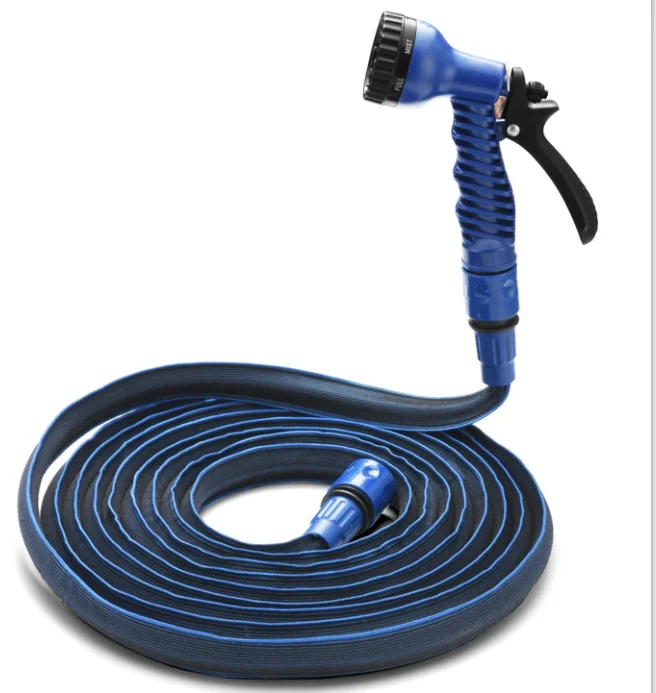 Triple layer latex with Solid Plastic Fittings 7 Function Sprayer 50ft expandable extensive water garden hose