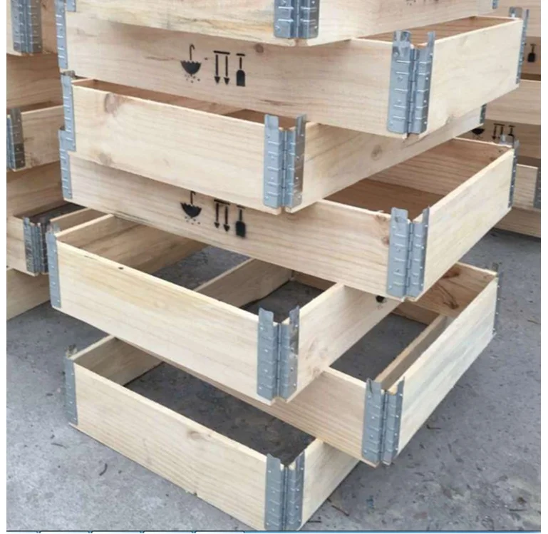 Warehouse Folding Case Hardware Graphic Design Wooden Box Pallet Collar Metal Hinge