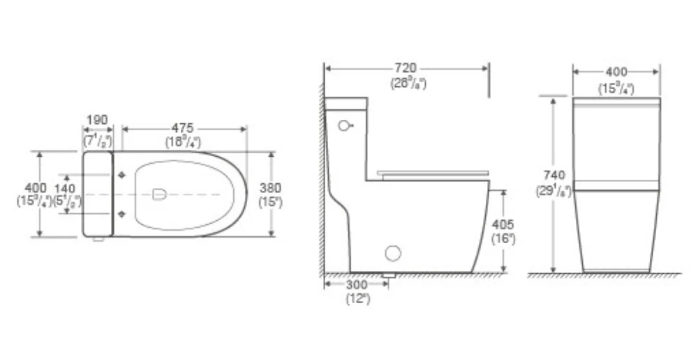 ORTONBATH North America UPC  MISO test Ceramic Toilet Sanitary Wares Water Closet Wc Commode Set Siphonic one Piece Toilet