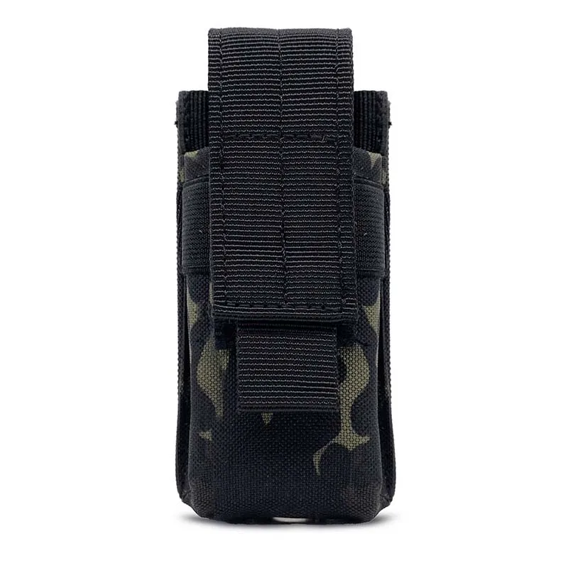 Tactical Molle LED Flashlight Pouch Holder Belt Holster Nylon Torch Carry Case