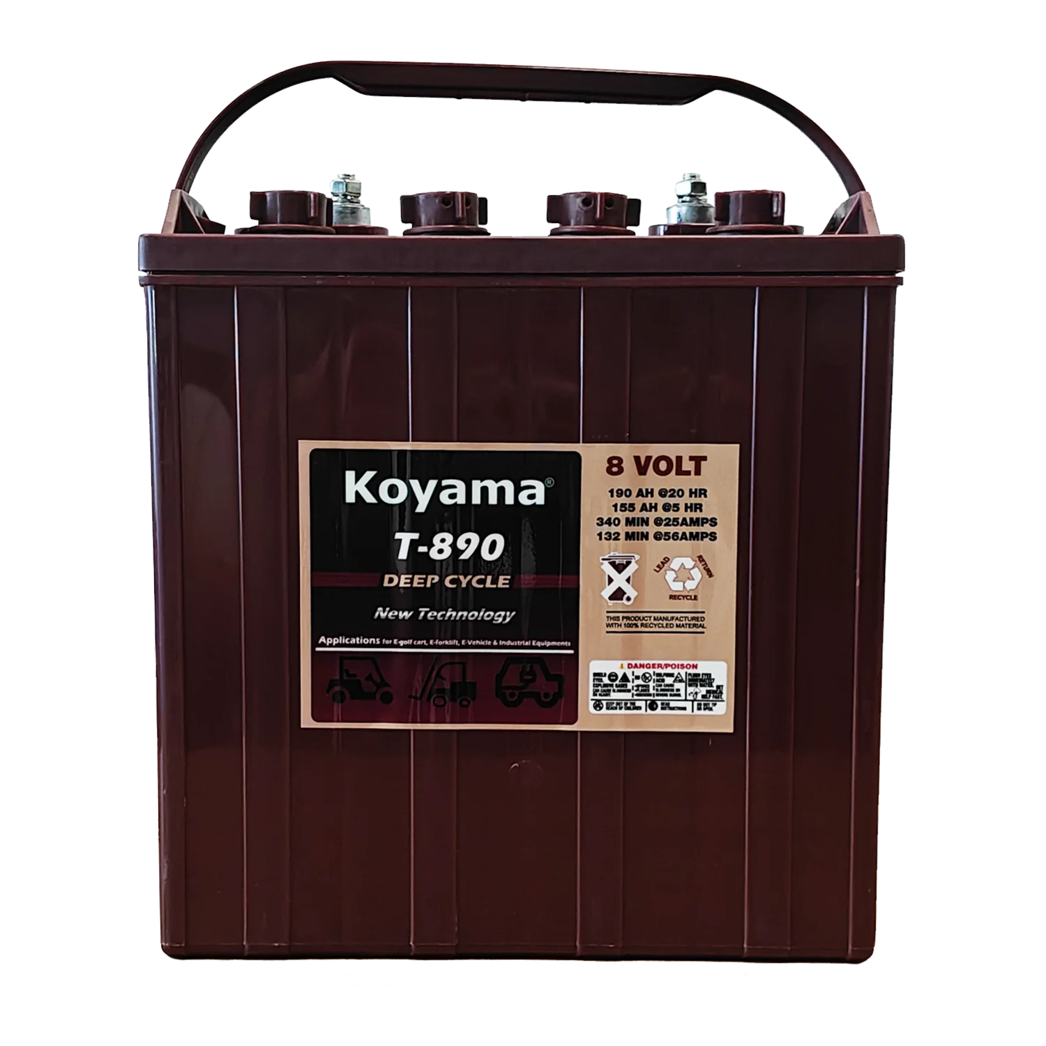 Заводская цена BCI Group GC8H T-890 (мокрый) трубчатый затопленный аккумулятор с глубоким циклом 8 В 175Ah ah для гольф-кары грузовые автомобили машина очистки
