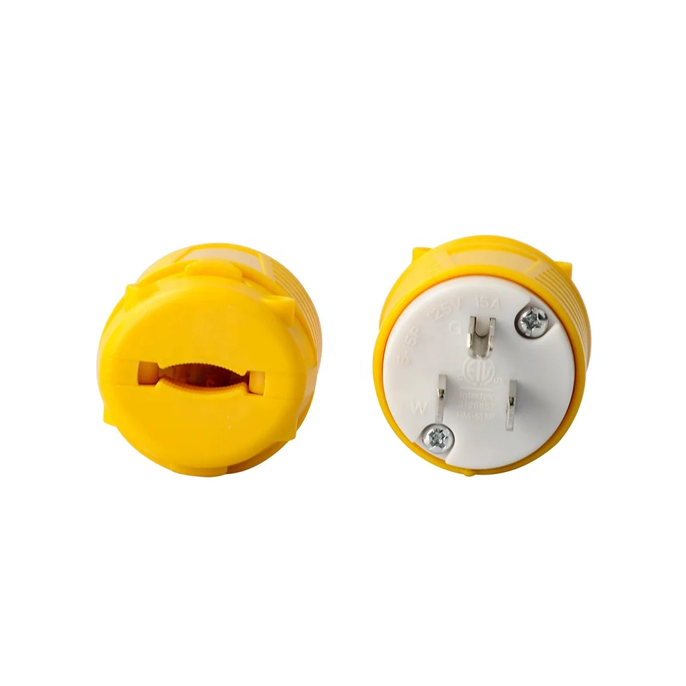 Концы удлинителя штекер NEMA 5-15P и гнездо NEMA 5-15R сменный штекер и разъем LS9384