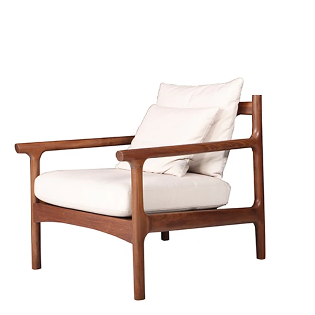 
Modern Accent Chair Upholstered Wooden Lounge Arm Chair Fabric Single Sofa 