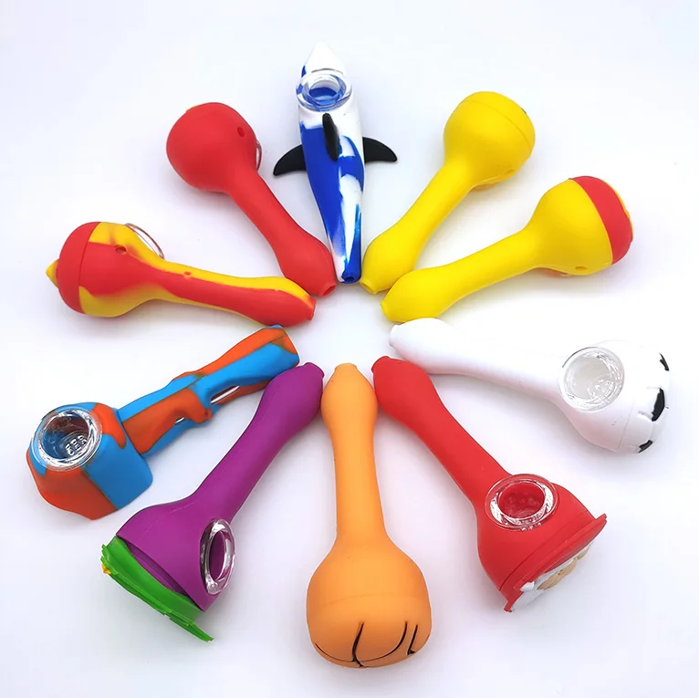 2020 Creative design Smoking pipes tobacco silicone glass smoking pipe
