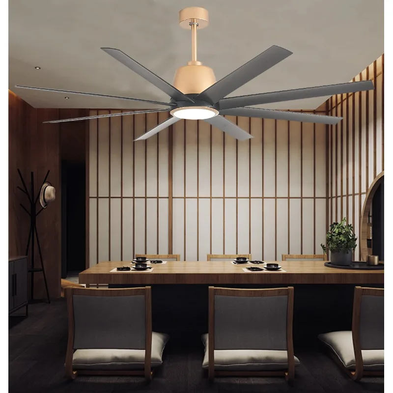 Fancy decorative quiet abs blades black remote control 66 inch ceiling fan with light