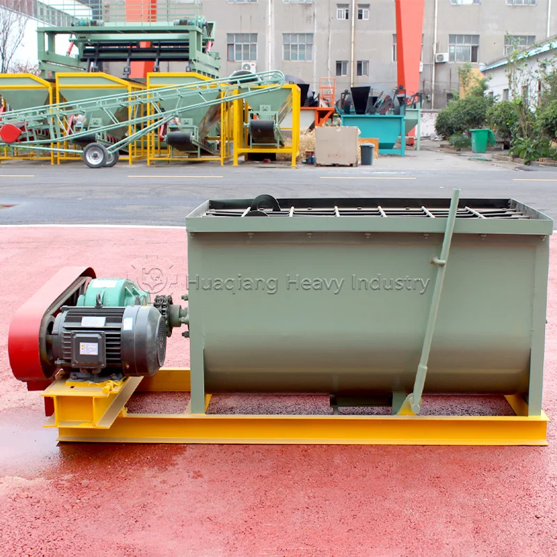 Sodium chloride potassium sulfate fertilizer ribbon mixer machine