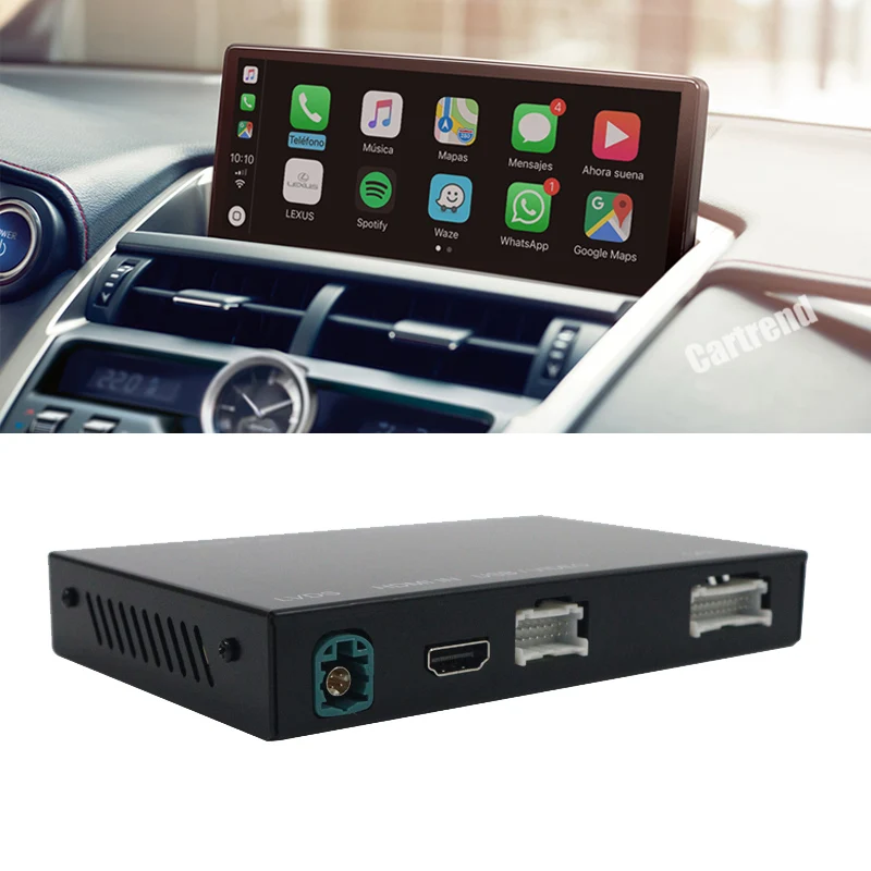 Wireless carplay for Lexus NX RX ES GS IS car screen add-on iphone airplay android auto update box smart phone mirror auto link