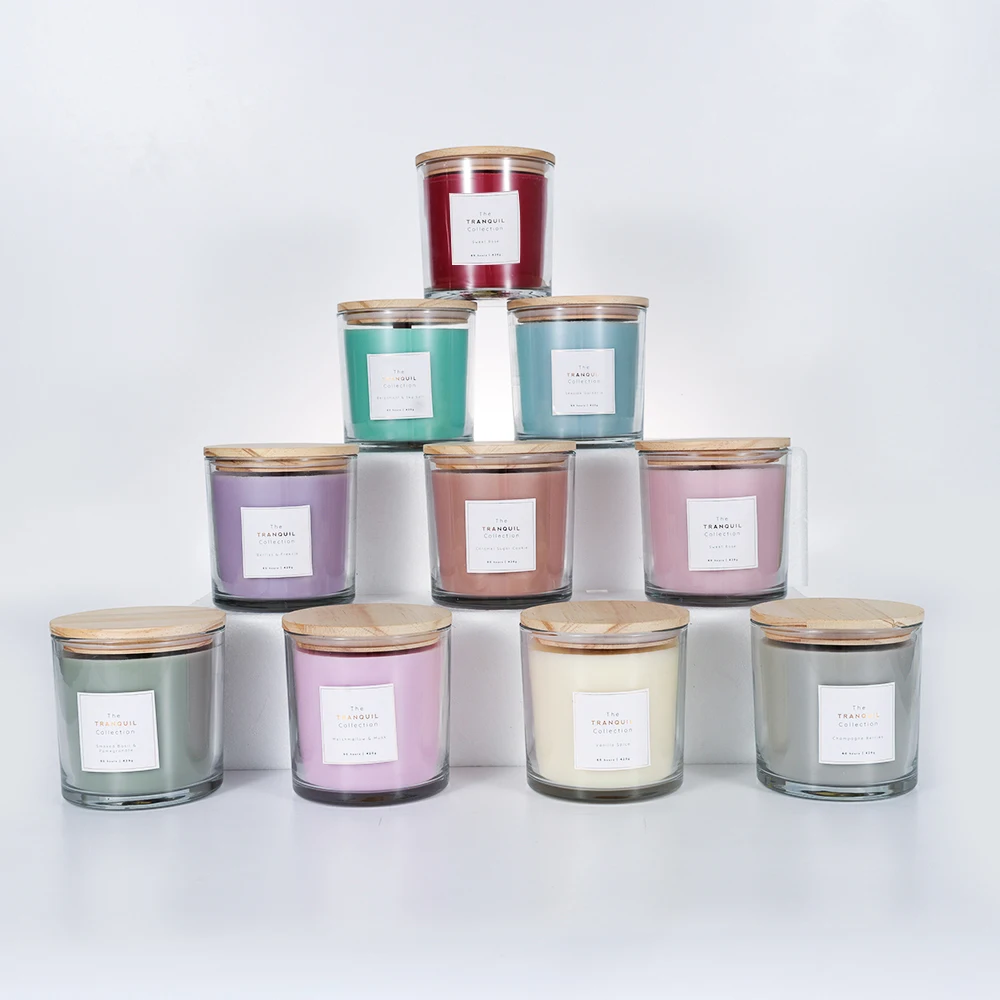 2024 AROMA HOME Wholesale Candles Gift Set 10OZ 14OZ Custom Private Label Luxury Screen Glass Jar Glass Soy Wax Scented Candle