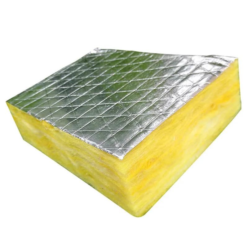 New upgrade thermal heat insulation aluminum foil fiberglass insulation roll 50mm 48kg density glass wool price