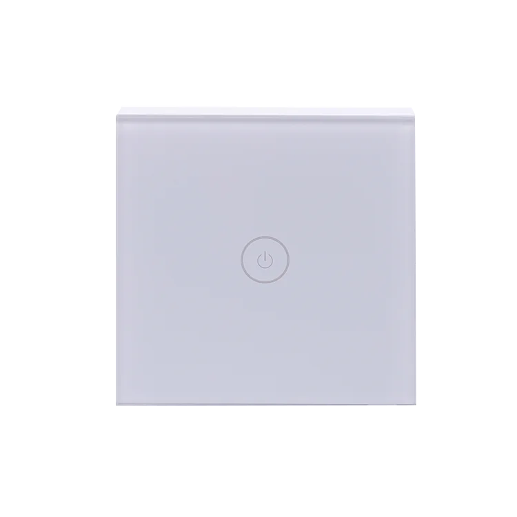 WIFI RF 433 1 gang EU Standard Tuya Smart Home Touch Wall Light Switch Receiver for Light Tuya Smart Switch White