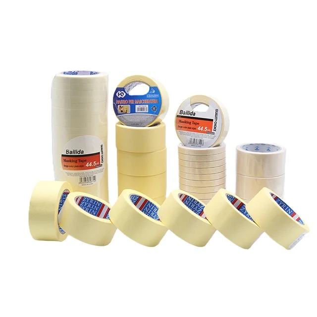 Bailida chinese supplier 1250mm*1800m masking tape jumbo roll for automotive painting