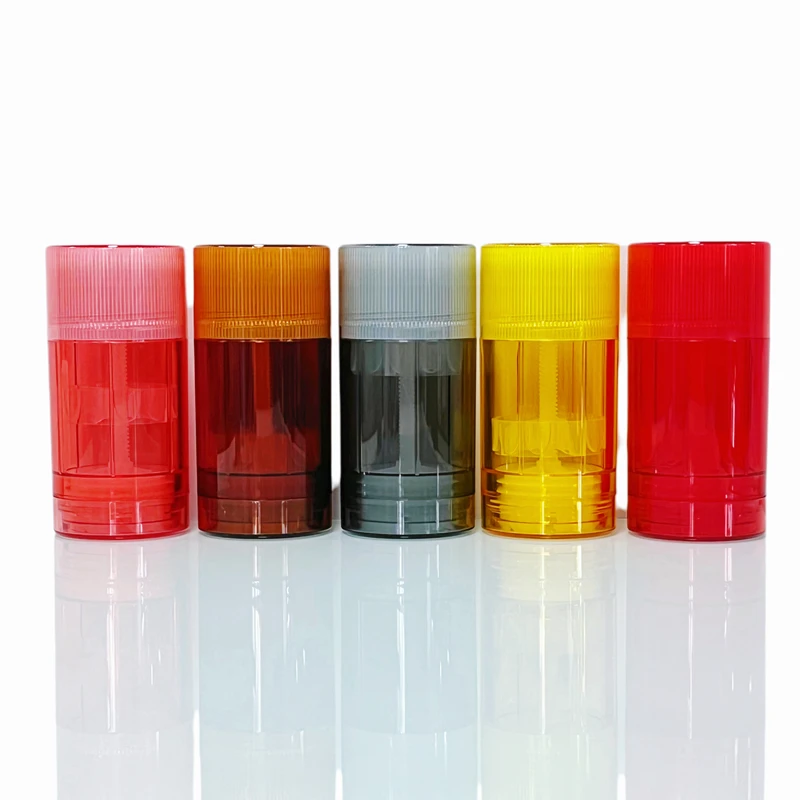 15g 30g 50g 65g 75g PP AS plastic white black empty rotated tube Twist deodorant container Solid sunscreen stick bottle