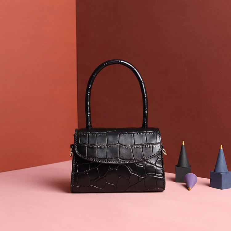 material customized genuine leather Crocodile Pattern Satchel luxury Mini Ladies Hand Bags coin lipstick with sling