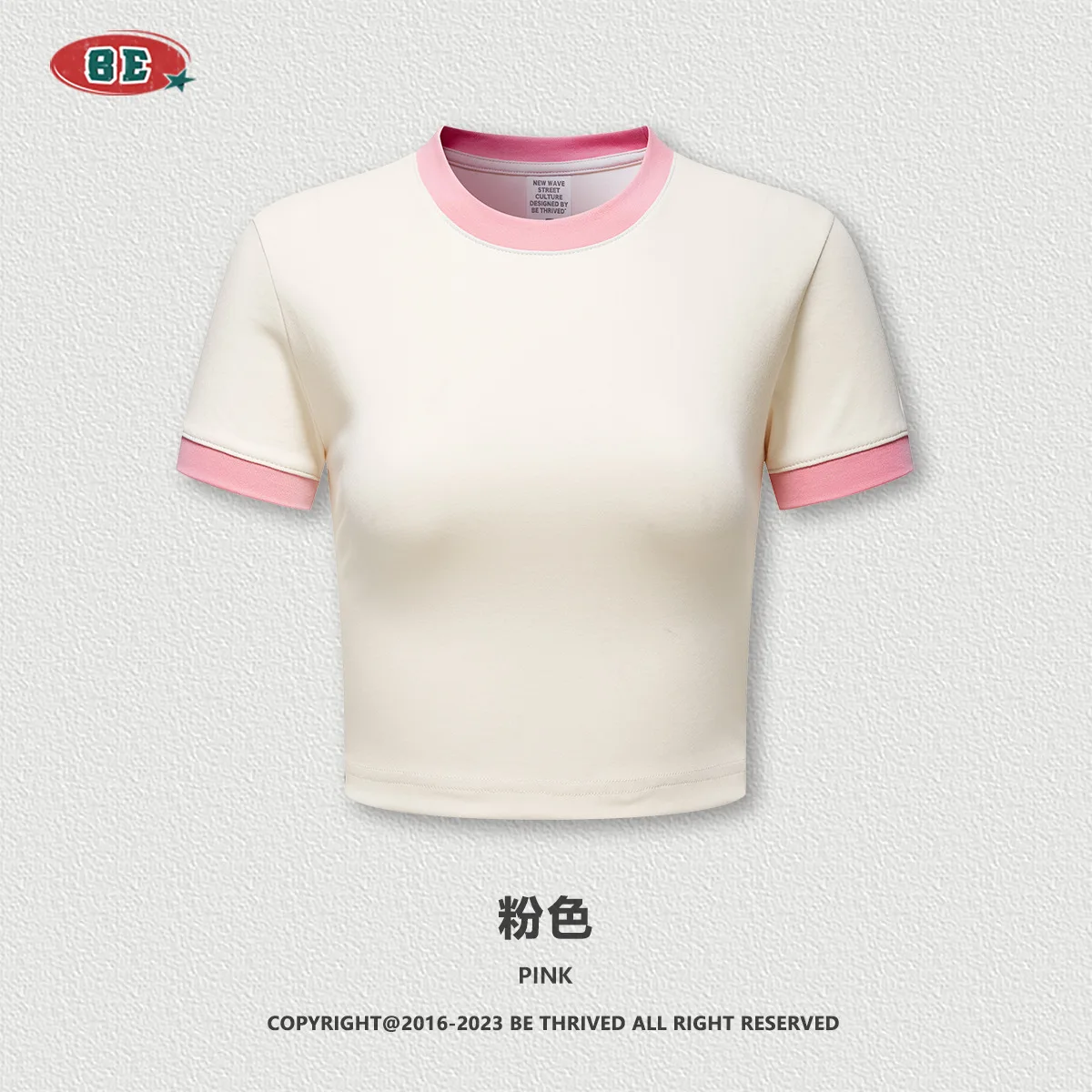 2024 Retro Skinny Short Sleeve Raglan T-Shirt for Girls Hot Sale Women Fashion Customized Low Price Vintage Blank Crop Top Shirt