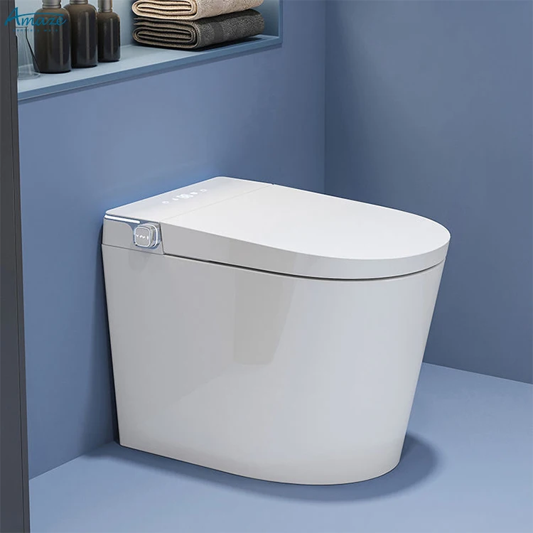 Intelligent porcelain floor mounted water closet smart bowl bathroom automatic ceramic siphon smart toilet