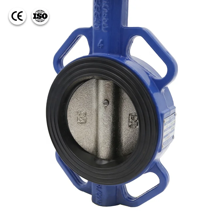 Bundor 2 4 6 8 inch PN10 16 two way handle wafer butterfly valve