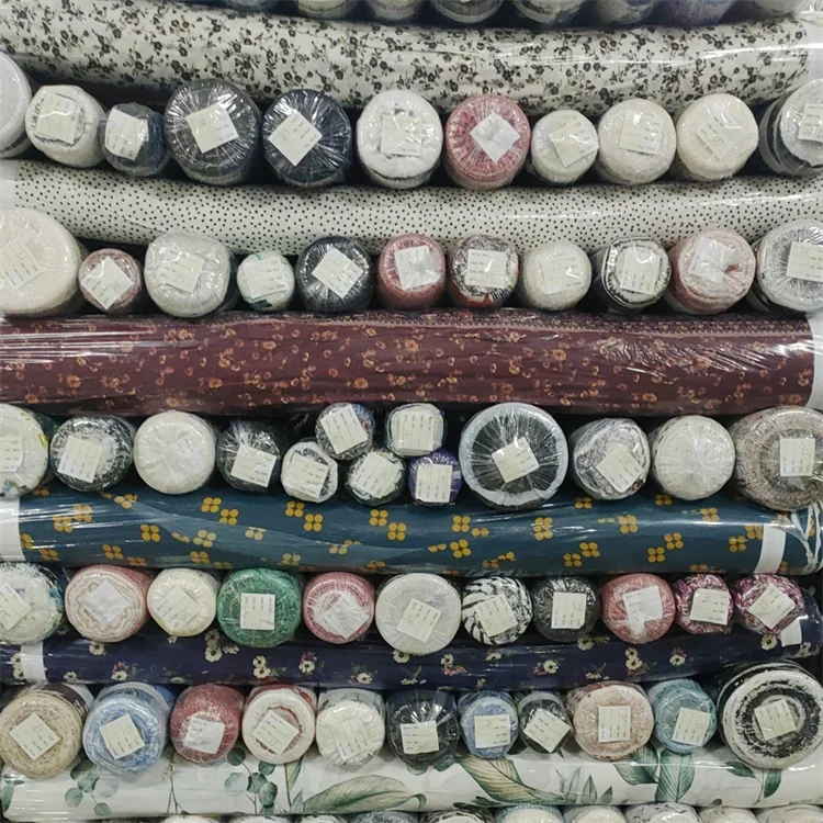 China Low Price 100%Viscose Rayon Stock Lot Fabric Print For Shirts