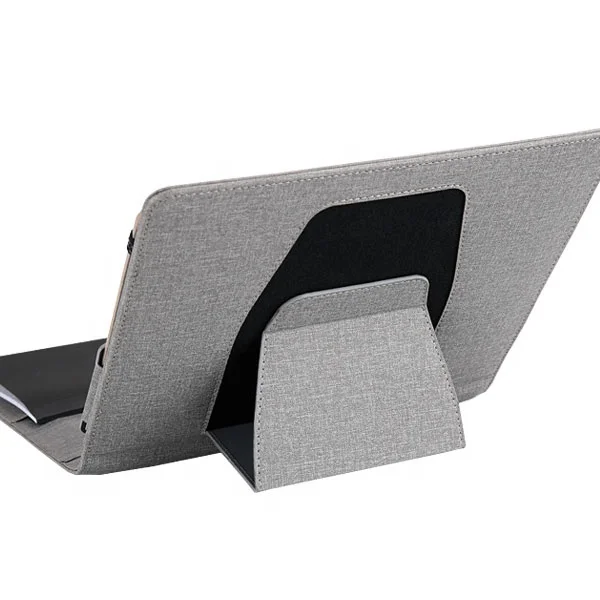 
Hot sale A5 leather Portfolio with power bank and wireless charger 