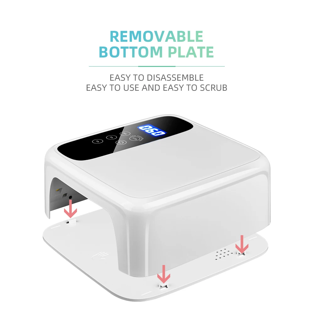 High Quality LCD Touch Screen Nail Machine 72W Large Capacity Rechargeable Nail Dryer