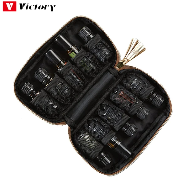 Stylish & Eco-Friendly Storage Carry Essential Oil Pouch Bag organiser essential oil bottle carrier bag clutch pouch