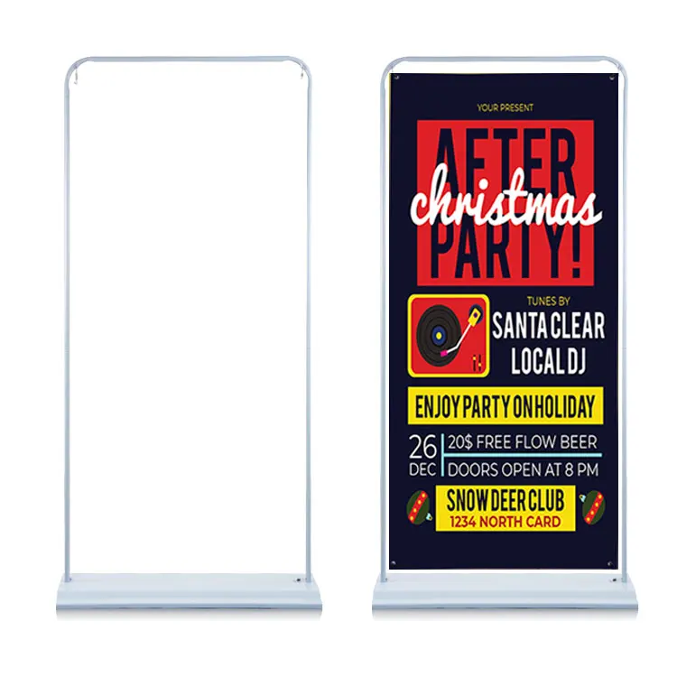 Hanging Picture Metal frame stand exhibition display banner Door Type frame Banner Display for Advertising